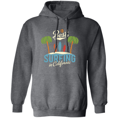 Best Surfing In California, Love Beach, California Vacation Pullover Hoodie