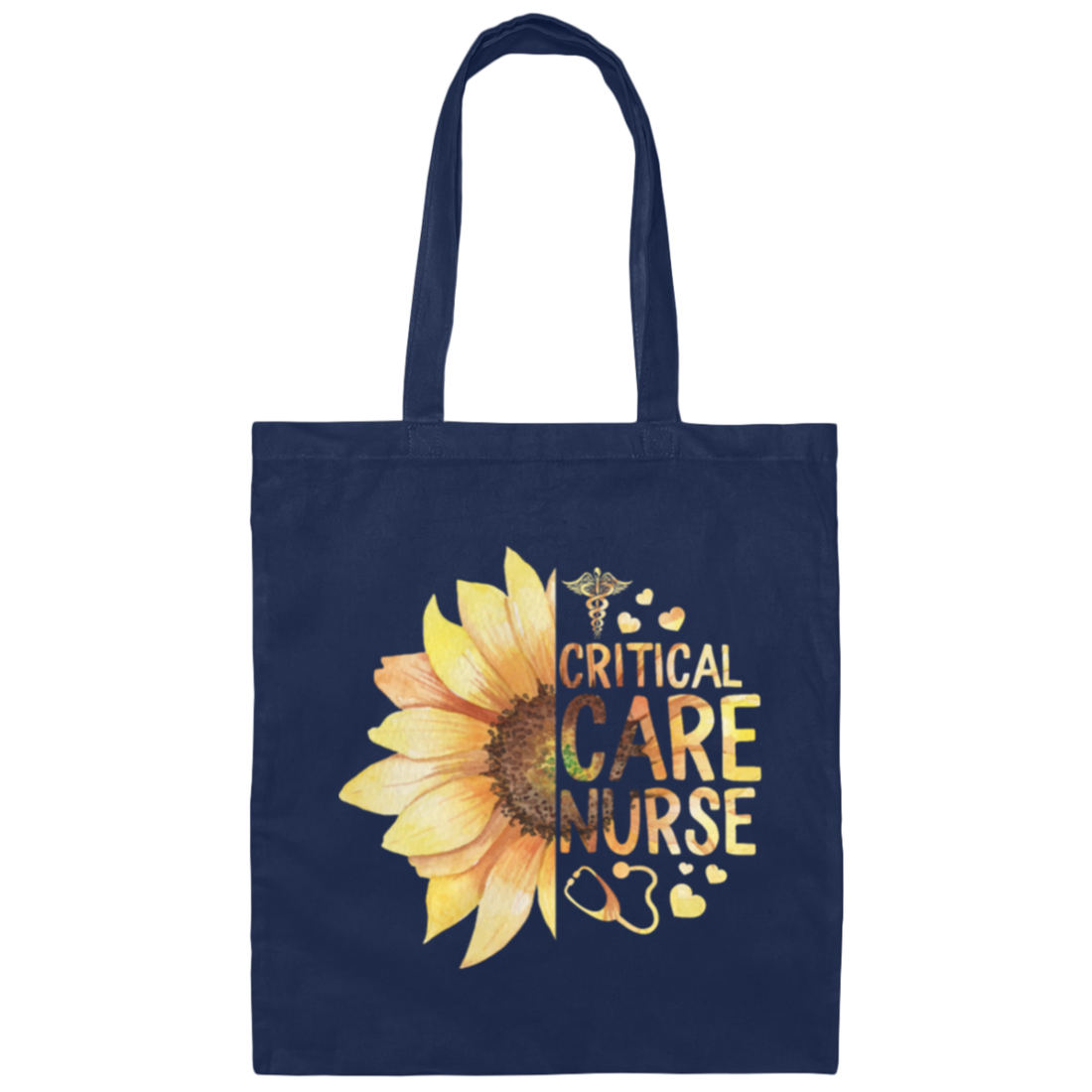 Love Nurse Critical Care Nurse Lover Sunflower Lover Canvas Tote Bag
