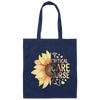 Love Nurse Critical Care Nurse Lover Sunflower Lover Canvas Tote Bag