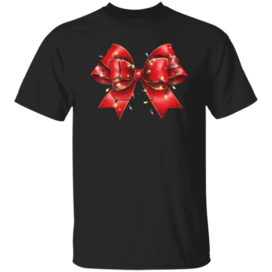 Red Bow, Christmas Light, Love Xmas, Bling Christmas Christmas Unisex T-Shirt