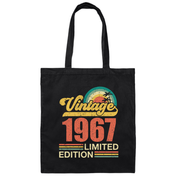 Hawaii 1967 Gift, Vintage 1967 Limited Gift, Retro 1967, Tropical Style Canvas Tote Bag