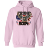 Stay warm and stylish with this official Trump 2024, Eagle American, PTSD American, and American Flag Pullover Hoodie. This soft and comfortable hoodie features printed logos and flag designs to show off your patriotic spirit. Perfect for showing your support for America or just adding a stylish piece to your wardrobe.