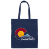 Crested Butte, Colorado With Flag Inspired Scene, Love Colorado Gift Canvas Tote Bag