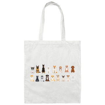 Love Dogs, Cute Funny Dogs, Mini Dogs, Best Dog Ever Canvas Tote Bag