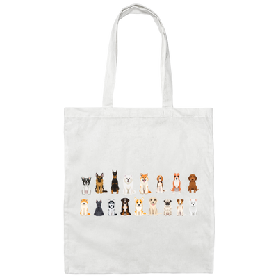 Love Dogs, Cute Funny Dogs, Mini Dogs, Best Dog Ever Canvas Tote Bag