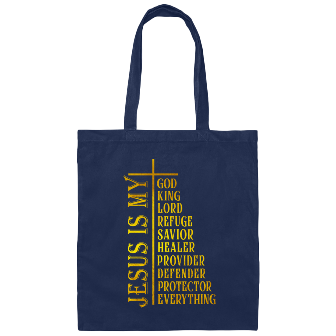 Christian Lover Jesus King Jesus Is My God My King My Lord Christian Religious Canvas Tote Bag