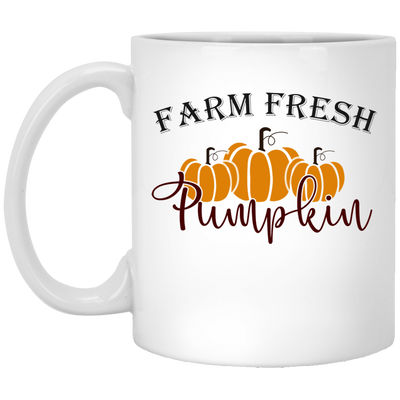 Farm Fresh Pumpkin, Pumpkin Design, Happy Halloween White Mug