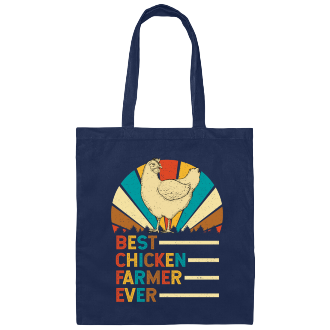 Love Chicken, Best Chicken Farmer Ever, Love Farmer Gift Canvas Tote Bag
