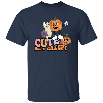 Cute But Creepy, Pumpkin And Ghost, Creepy Pumpkin Unisex T-Shirt