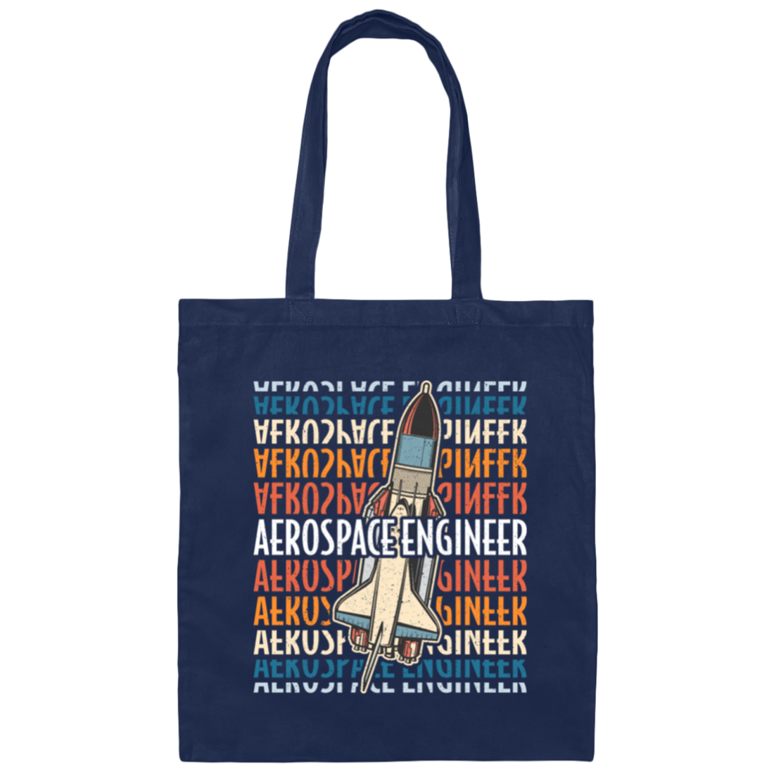 Spaceship Retro Lover Aerospace Engineer Gift Canvas Tote Bag