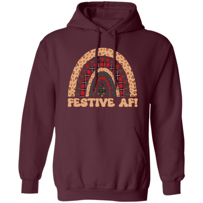 Festive Af, Love Christmas, Merry Christmas Pullover Hoodie