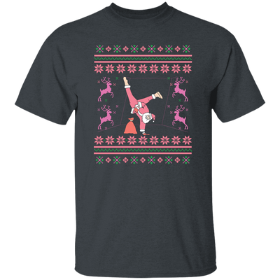 Pinky Santa, Hip Hop Santa, Santa Breakdance, Xmas Pattern, Merry Christmas, Trendy Christmas Unisex T-Shirt