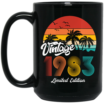 Vintage 1983, 1983 Birthday, 1983 Limited Edition, 1983 Retro Black Mug