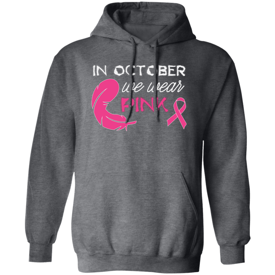 Stay warm and join the fight against cancer with this stylish hoodie! It features a pink ribbon, along with a pink feather design, making it the perfect way to show your support for breast cancer awareness. It's great for October and beyond, all while helping to raise crucial funds for cancer research.