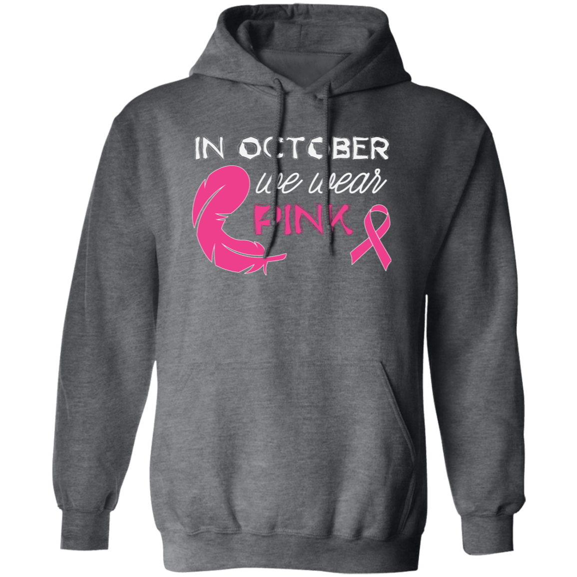 Stay warm and join the fight against cancer with this stylish hoodie! It features a pink ribbon, along with a pink feather design, making it the perfect way to show your support for breast cancer awareness. It's great for October and beyond, all while helping to raise crucial funds for cancer research.