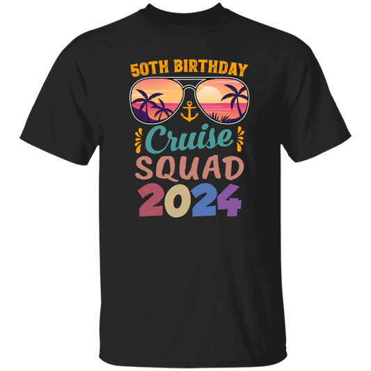 50th Birthday Cruise Squad 2024, 50th Birthday Gift, Cruise Squad Unisex T-Shirt