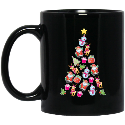 Christmas Tree Made By Xmas Element, Love Christmas Tree, Merry Christmas, Trendy Christmas Black Mug