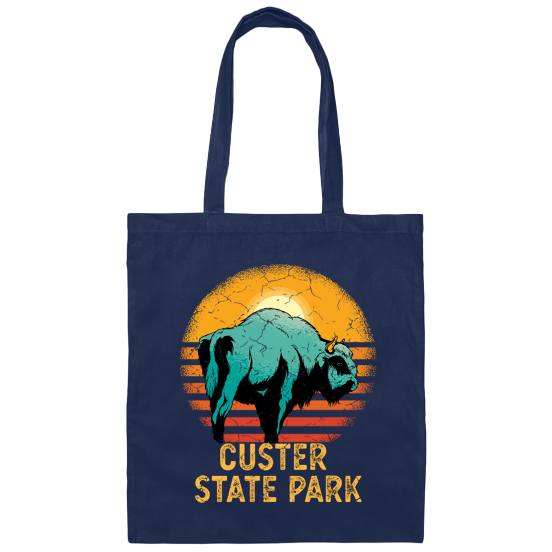 Custer Park Lover, State Park Gift, Retro Park Gift, Cow Lover Gift, Custer Gift Love Canvas Tote Bag