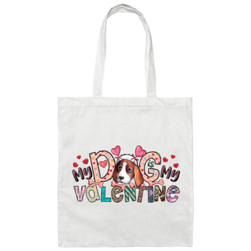 My Valentine Gift My Dog Heart Love Dog Canvas Tote Bag