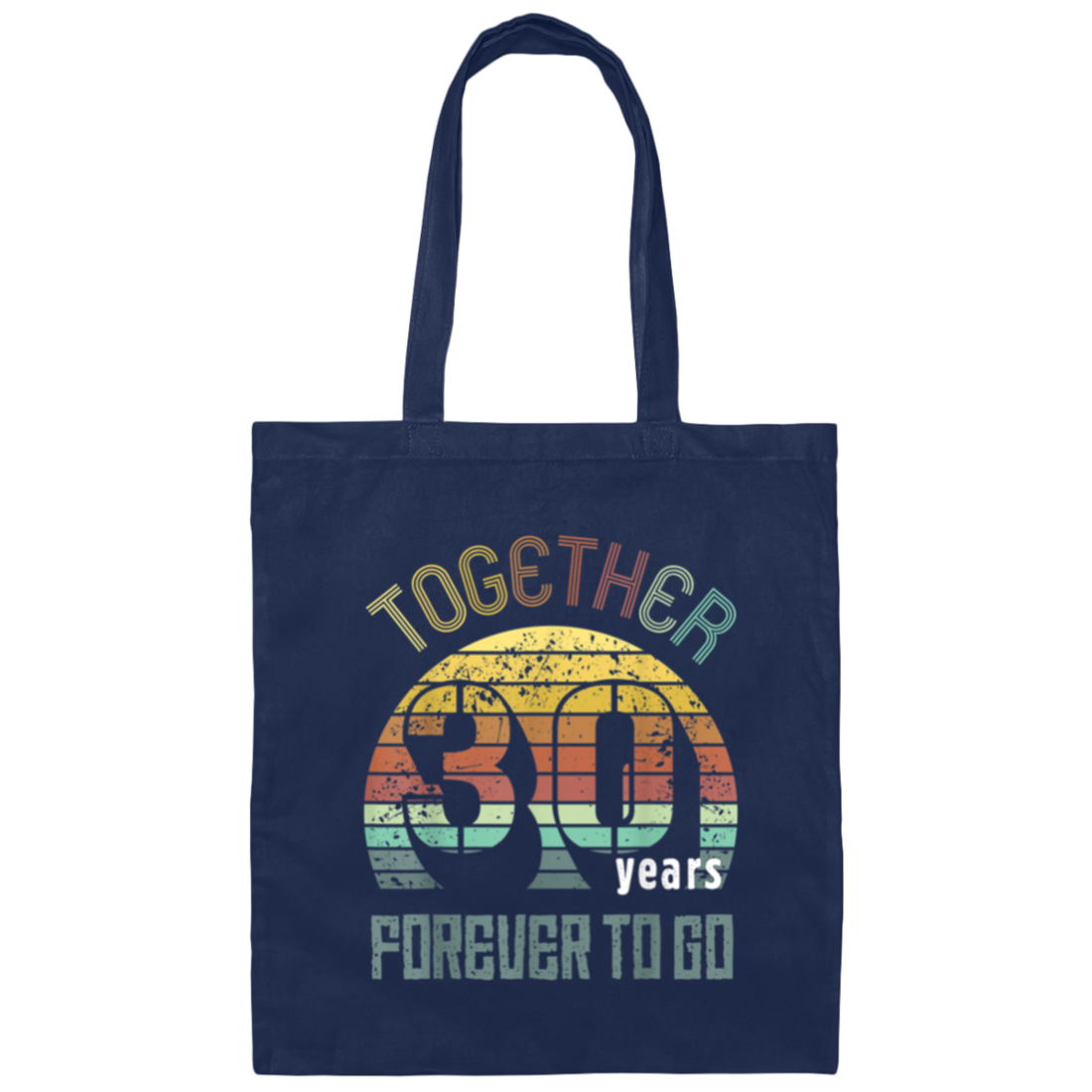 Retro 30th Years Wedding Anniversary Gifts For Couples Canvas Tote Bag