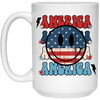 America, American Smiley, Smile Icon, America Smile White Mug