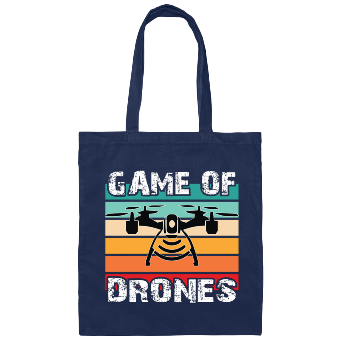 Game Of Drones, Retro Drone, Remote Helicopter Canvas Tote Bag