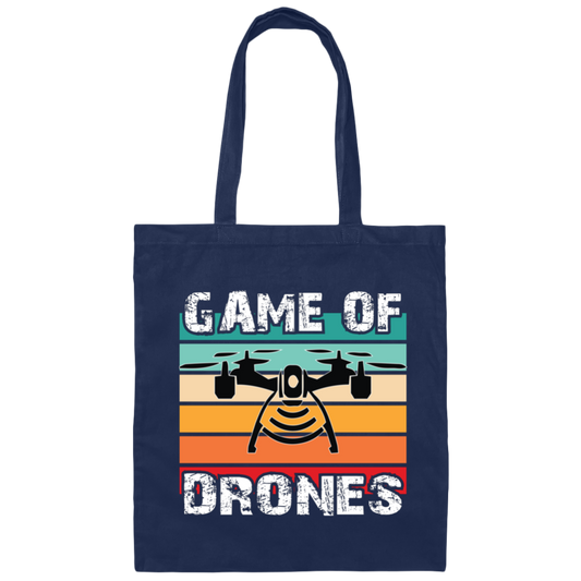 Game Of Drones, Retro Drone, Remote Helicopter Canvas Tote Bag