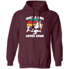 Cow Retro, Just A Girl Who Loves Cows, Scottish Highland Pullover Hoodie