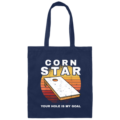 Cornholebean Retro Gift, Corn Star Gift, Your Hole Is My Goal, Vintage Gift Canvas Tote Bag