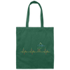Retro Archer Heartbeat Electrocardiogram Canvas Tote Bag