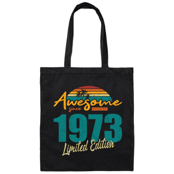 Birthday Gift Retro Style Since 1973, Awesome Gift For 1973 Canvas Tote Bag