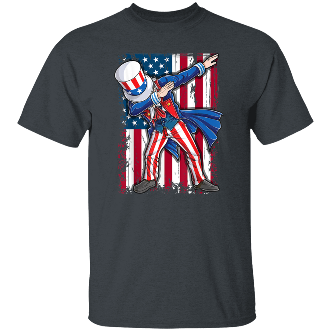 Dabbing Uncle, 4th Of July Gift, Great July 4th, American Flag, US Dabbing Unisex T-Shirt