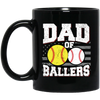 Baseball Sport, Dad Of Ballers, Retro Baseball Player Black Mug