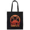 Level 44 Complete Vintage, 44th Wedding Gift Canvas Tote Bag