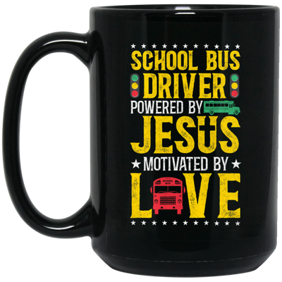 Love Jesus Gift, School Bus Driver Jesus Faith, Best School Black Mug