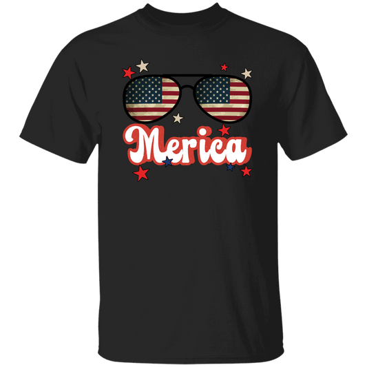 Sunglasses America, American Flag, Star America Unisex T-Shirt