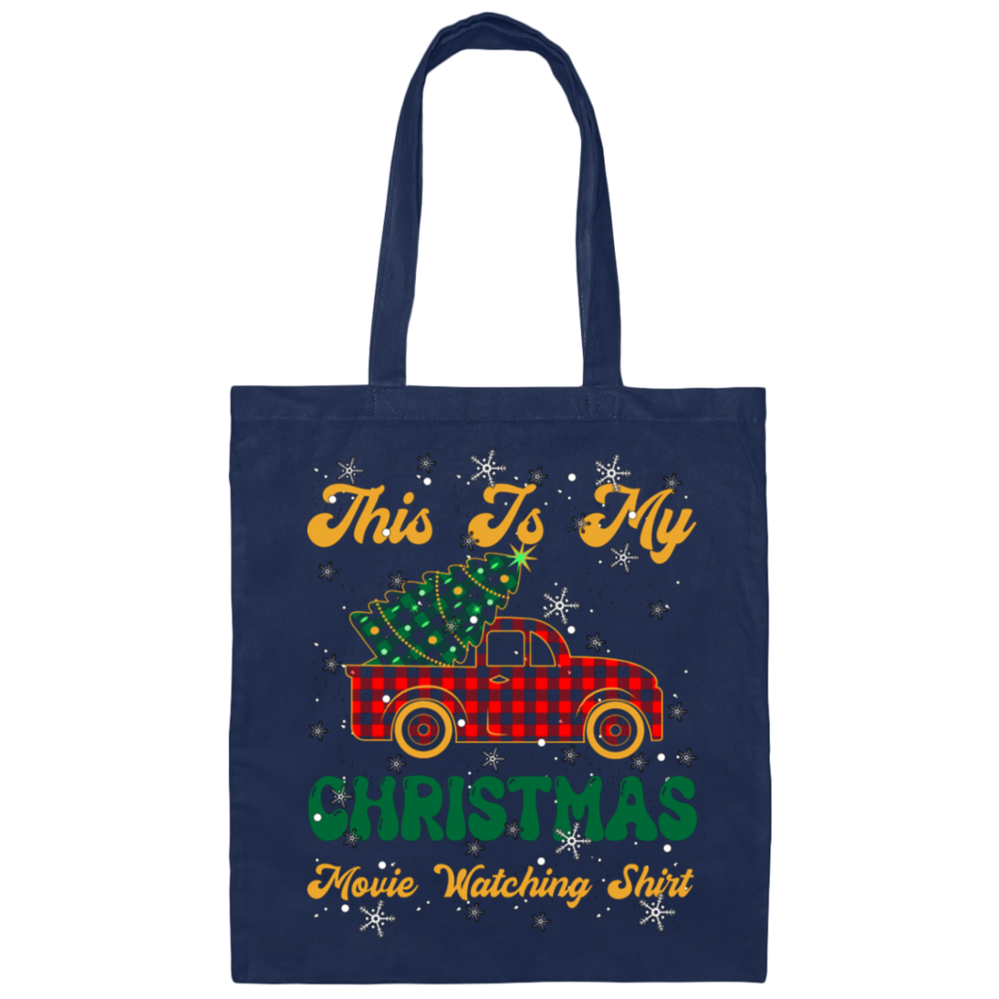 This Is My Christmas Movie Watching, Merry Christmas, Trendy Christmas Canvas Tote Bag