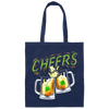 Patrick Party, Cheers With Beers And Shamrock, Love Beer And Shamrock Canvas Tote Bag