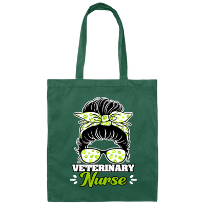 Nurse Lover Green Nurse Veterinary Nurse Gift Canvas Tote Bag