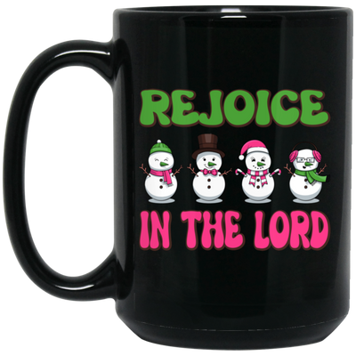 Rejoice In The Lord, Love Snowman, Four Snowman, Set Of Snowman, Merry Christmas, Trendy Christmas Black Mug