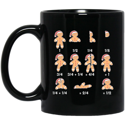 Cute Gingerbread, Funny Gingerbread, Merry Christ-math, Merry Christmas, Trendy Christmas Black Mug