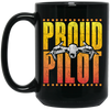 Drone Pilot, Flight Multicopter, Proud Of Pilot, Retro Airplane Love Gift Black Mug