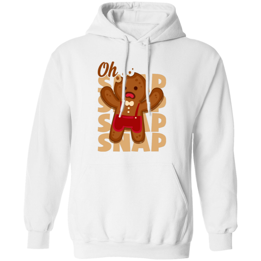 Oh Snap, Break Gingerbread, Funny Gingerbread, Merry Christmas, Trendy Christmas Pullover Hoodie