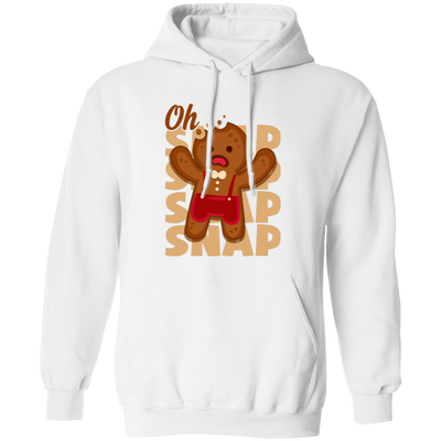 Oh Snap, Break Gingerbread, Funny Gingerbread, Merry Christmas, Trendy Christmas Pullover Hoodie