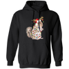 This Squirrel Christmas Pullover Hoodie is perfect for your holiday celebrations! It features a fun design with 'Merry Christmas' and Christmas lights, all with a funny squirrel in the middle. Made of lightweight yet warm material, it's a great piece to add to your winter wardrobe.