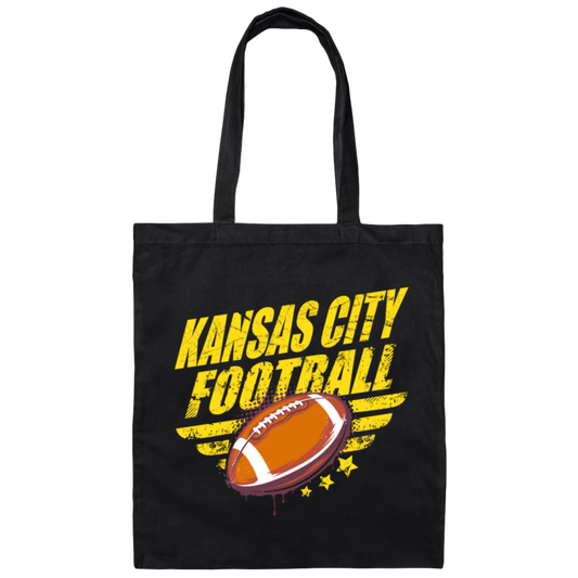 Kansas City Football, Football Lover, American Football, Baseball Gift Canvas Tote Bag