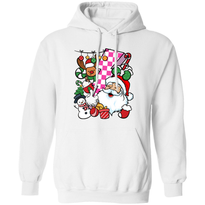 Groovy Santa, Funny Santa, 90s Christmas, Groovy Holiday, Merry Christmas, Trendy Chrismas Pullover Hoodie