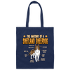 Funny Dog Shetland Sheepdog Lover Anatomy Gift Canvas Tote Bag