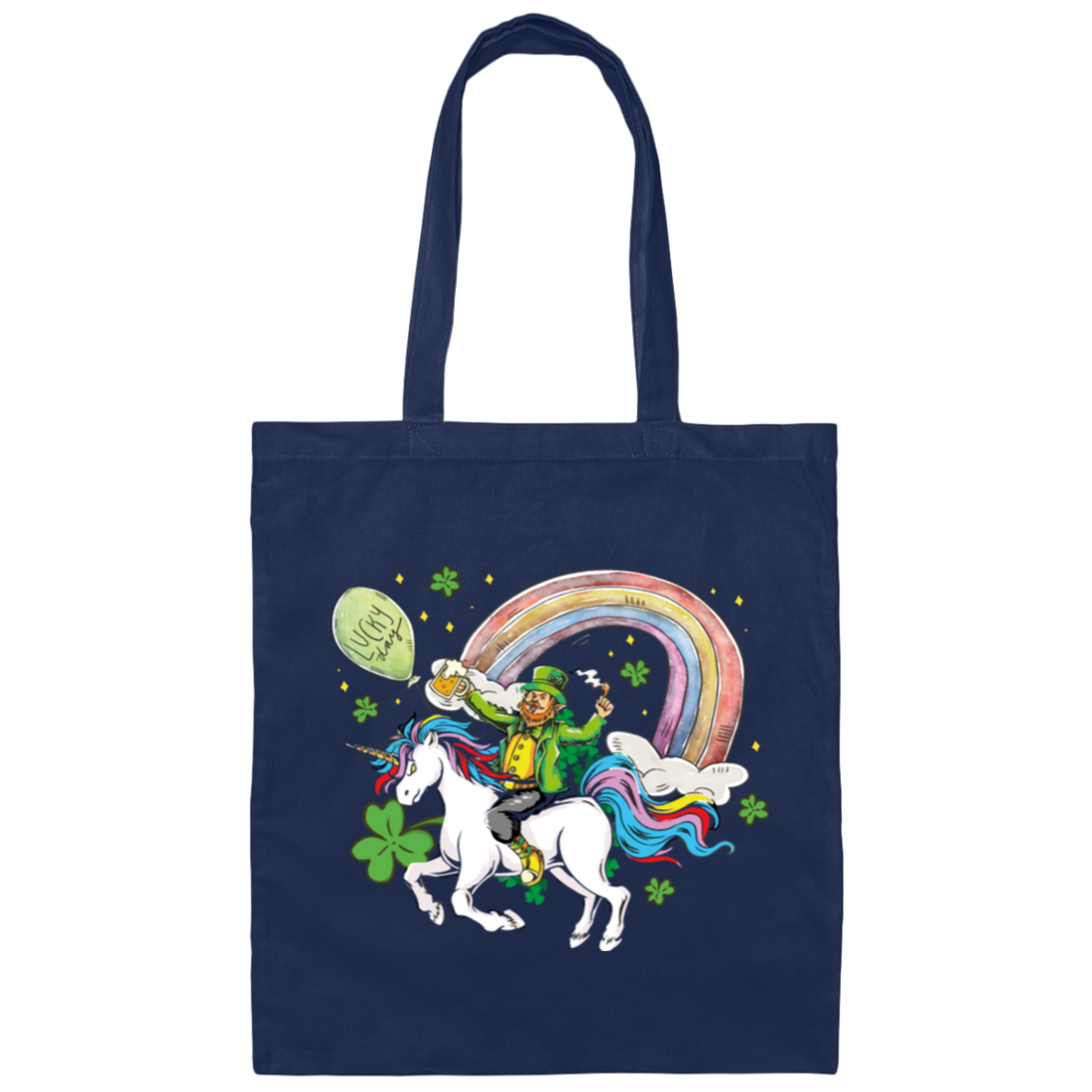 St Patrick's Day Unicorn Lovers Canvas Tote Bag