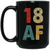 18th Birthday Gift Idea, Retro 18th Gift, Best Of 18th, 18 Vintage, Love 18 Black Mug